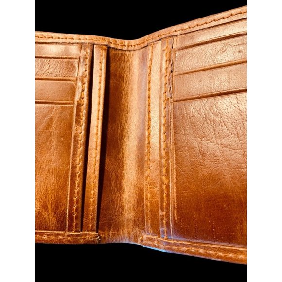 Skull Design Leather Wallet Bifold Alive 100% Genuine Buffalo Premium Quality - Picture 3 of 6